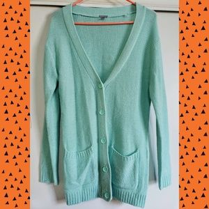 Charlotte Russe seafoam button cardigan sweater